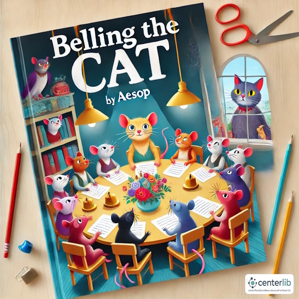 นิทานการ์ตูนสองภาษา เรื่อง Belling The Cat การ์ตูนสำหรับเด็ก ในรูปแบบ นิทานการ์ตูนสองภาษา เรื่อง Belling The Cat